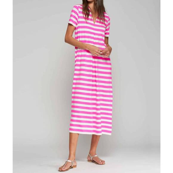 VILAGALLO Dresses & Skirts - NEW VILAGALLO long straight-cut dress in fushia and white